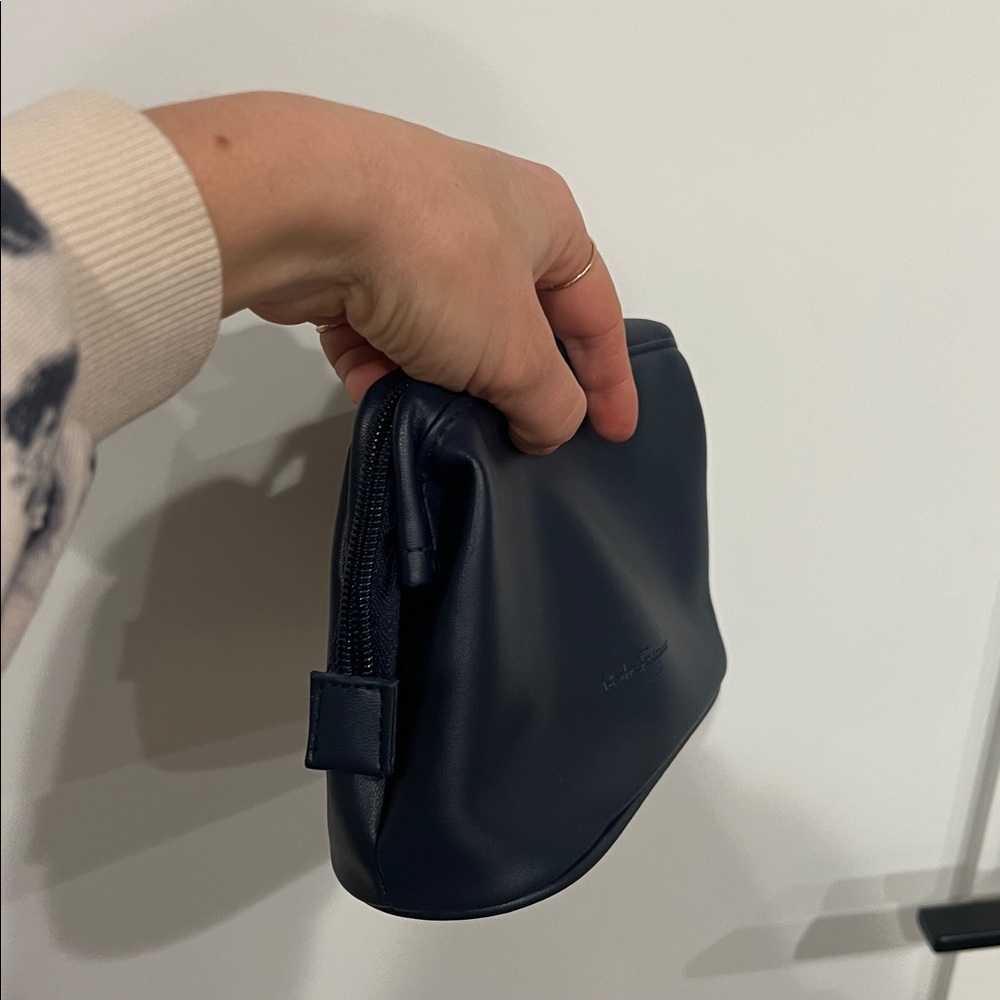 Salvatore Ferragamo navy pleather Toiletry Bag - Picture 10 of 11